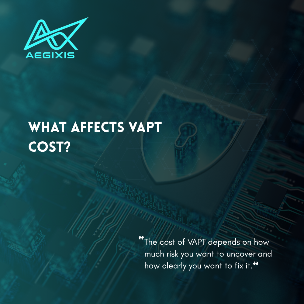 VAPT cost factors for websites, APIs, cloud, networks, endpoints, and security testing scope