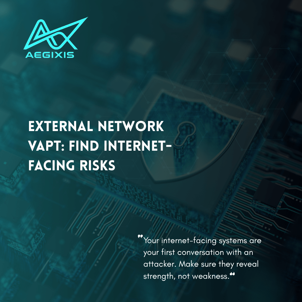 External Network VAPT assessment showing internet-facing security risks
