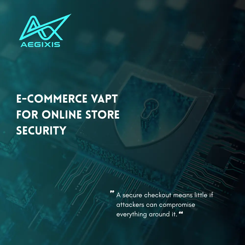 E-commerce VAPT protecting an online store, customer accounts, checkout processes, and payment security
